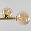 Pendant light Aster - gold with amber glass
