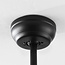 Black ceiling fan with remote control and dimmable LEDs - Akira