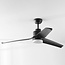 Black ceiling fan with remote control incl. LED - Akira