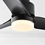 Black ceiling fan with remote control incl. LED - Akira