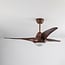 Ceiling fan Wieke - dark brown wood effect with adjustable colour temperature