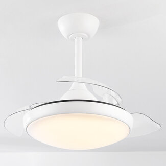 Ceiling light with fan and remote control Haizea - white