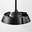 Dimmable black ceiling light with fan - Ventu