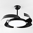 Black ceiling fan with integrated light source - Ventu
