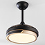 Ceiling light with fan and remote control Vento - black/coffee brown