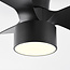 Black compact ceiling fan with LEDs and remote control - Vejas