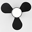 Black compact ceiling fan with LEDs and remote control - Vejas