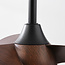 Compact ceiling fan black and dark brown with LEDs and remote control - Vietor