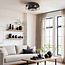 Black industrial ceiling fan, 4-bulb (E27) - Fistik