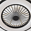 Ceiling fan Starry with adjustable colour temperature and star effect - black
