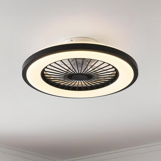 Ceiling fan Starry black with adjustable colour temperature and star effect