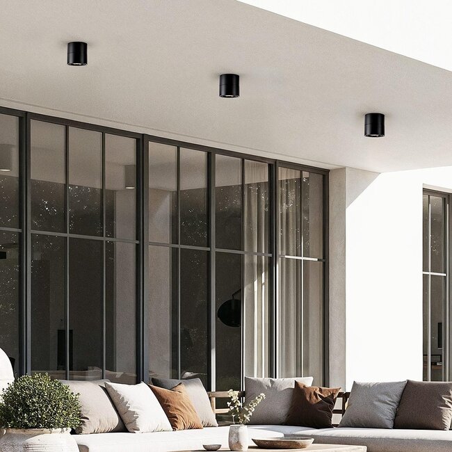 Ceiling spotlight for outdoors, black 15W - Julie