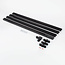 Modern 1-phase track lighting system 3 metres with black track lights - Jolie