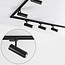 Modern 1-phase track lighting system 3 metres with black track lights - Jolie