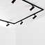 Modern 1-phase track lighting system 3 metres with black track lights - Jolie