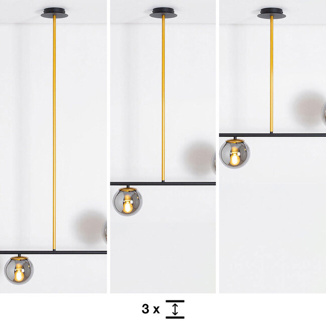 Designer pendant light Danny, 3-light - Opal white