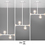 4-light pendant light Asun - white frame with clear glass globes