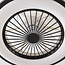 Black ceiling fan with light, remote control, RGBW function and TUYA app Ø50 cm - Starry
