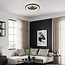 Black ceiling fan with light, remote control, RGBW function and TUYA app Ø50 cm - Starry