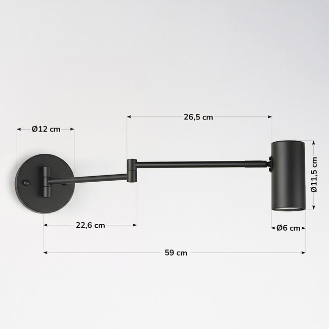 Black wall lamp Revah