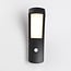 Modern outdoor wall light Noah with sensor - black integrated LED