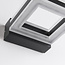 Modern square black wall lamp - Nori
