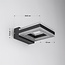 Modern square black wall lamp - Nori