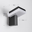Industrial exterior wall light black - Xavi