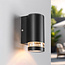 Industrial outdoor wall lamp Stef - black