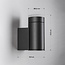 Modern outdoor wall light Iris - black