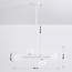 4-light pendant light Asun - white frame with clear glass globes