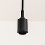 E27 hanging light fitting for 1-phase track lighting system - black