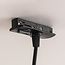 E27 hanging light fitting for 1-phase track lighting system - black