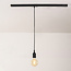 E27 hanging light fitting for 1-phase track lighting system - black