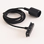 E27 hanging light fitting for 1-phase track lighting system - black
