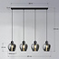 4-bulb pendant light with smoked glas - Sanford