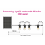 Solar string lights 25 metres with 50 or 60 double filament bulbs, 30W solar panel