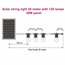 Solar string lights 50 metres with 100 or 120 filament bulbs, 30W solar panel