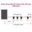 Solar string lights 25 metres with 25 or 30 W-shape filament bulbs, 30W solar panel