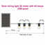 Solar string lights 20 metres with 40 double filament bulbs, 20W solar panel