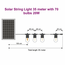 Solar string lights 35 metres with 70 or 80 filament bulbs, 20W solar panel