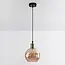 1-bulb pendant light with amber glass - Lyana