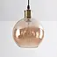 1-light pendant lamp Verona amber - round smooth glass