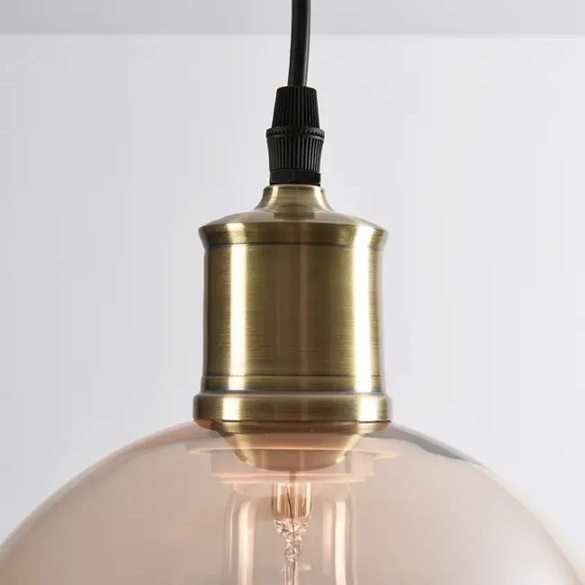 1-light pendant light Verona - smooth amber glass