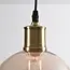 1-light pendant lamp Verona amber - round smooth glass