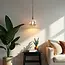1-bulb pendant light with amber glass - Lyana