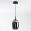 Black Nadine pendant lamp with smoked glass and 3-step dimmer