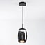 3-step dimmable pendant light Nadine - smoked grey glass and black