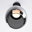 3-step dimmable pendant light Nadine - smoked grey glass and black