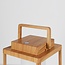 Rechargeable table lamp Luxor with integrated LED - wood look